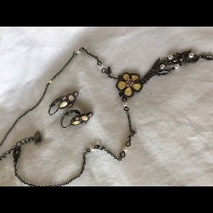 16 inch necklace and earrings set